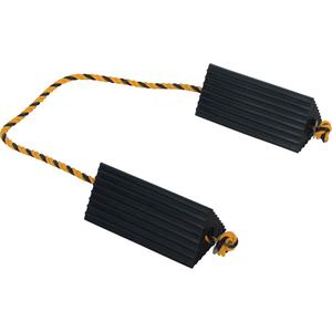 Airline Wheel Chock - Black, 18", 10", 4-1/2", 5"
