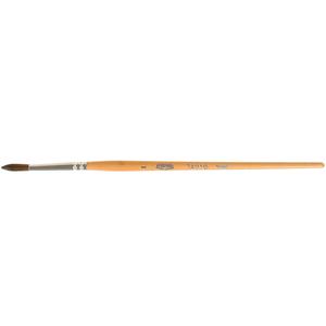 Round Lettering Lacquering Paint Brush - 9/64", Camel Hair, Wood, Point, 1, 7/8"
