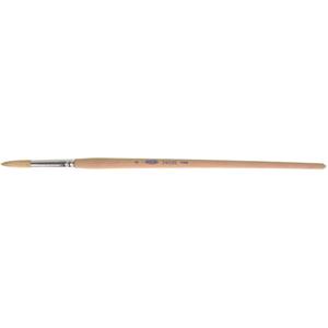 Pure White Bristle Round Marking Paint Brush - 9/32", White China, Wood, Point, 6, 1.125
