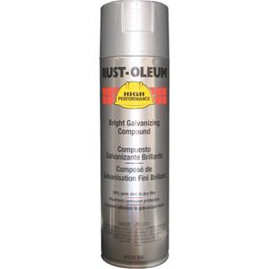 Bright Galvanizing Compound Spray - 20 oz., Aerosol Can, 5 years, Approximately 14 sq. ft. (1.3 m²), 200°F, High Performance V2100 Rust Inhibitor