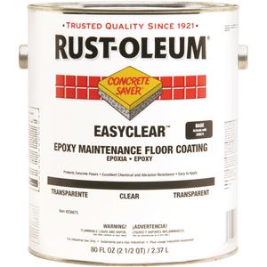 Maintenance Floor Coating Kit - Gallon, Clear, 1 gal., 1 gal., High-Gloss, Epoxy-Based, 5 year, Approximately 250 sq.ft./gal. (6.2 m²/L), Easyclear™, Approximately 400 sq. ft./gal. (9.8 m²/L)