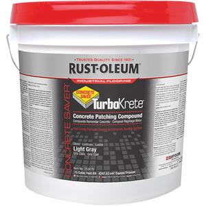 TurboKrete® Concrete Patch Compound Kit - Gallon, Grey, 2 Gal., 2 Gal., Light Gray, 2 years, 0.15 cu ft