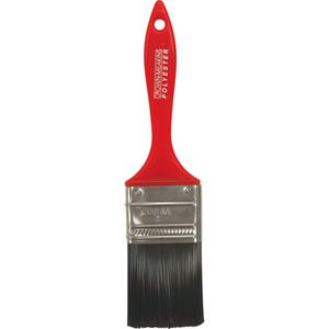 All-Purpose Paint Brush - 2", Plastic, Polyester, 7/16", 2-1/4", Flat Straight, Latex/water based paints, Red, 8-1/2"
