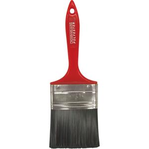 All-Purpose Paint Brush - 3", Plastic, Polyester, 1/2", 2-1/4", Flat Straight, Latex/water based paints, Red, 9-1/2"