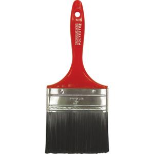 All-Purpose Paint Brush - 4", Plastic, Polyester, 11/16", 2-3/4", Flat Straight, Latex/water based paints, Red, 10"