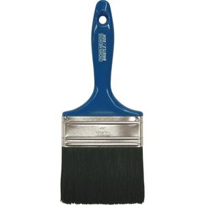 All-Purpose Paint Brush - 4", Plastic, Bristle, 11/16", 2-3/4", Flat Straight, Oil based paints, stains and varnishes, Blue, 10"