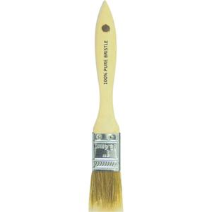 Chip Paint Brush - 1", Wood, Bristle, 5/16", 1-1/2", Flat Straight, All paints and coatings, Natural - Plain Wood, 7-1/8"