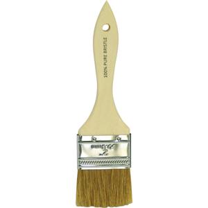 Chip Paint Brush - 2", Wood, Bristle, 5/16", 1-1/2", Flat Straight, All paints and coatings, Natural - Plain Wood, 7-3/4"