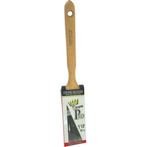 Angular Pro Paint Brush - 1-1/2", Wood, Poly/Nylon, 7/16", 2-1/2", Angular, All paints and coatings, 11-1/8", 2-1/2"
