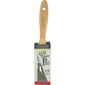 Straight Pro Paint Brush - 1-1/2", Wood, Poly/Nylon, 7/16", 2-1/2", Straight, All paints and coatings, 9-5/8", 2-1/2"