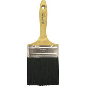 Straight Wall Paint Brush - 4", Wood, Bristle, 7/8", 3-3/4", Straight, For oil based paints, stains and varnishes, 11-1/2", 3-3/4"