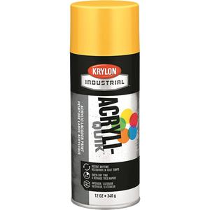 5-Ball Interior-Exterior Industrial Maintenance Paint - Aerosol Can, Yellow, 16 oz., 12 oz., High-Gloss, OSHA Yellow, Metal or wood surfaces, such as motors, tools, pipelines, conduits, pipes, drums, cabinets