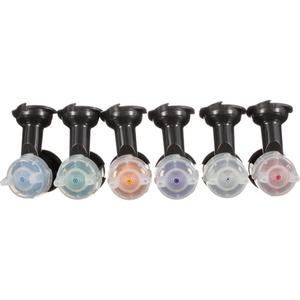 Performance Gravity HVLP Atomizing Head Refill Variety Kit - Blue, Green, Orange, Purple, Clear, Red