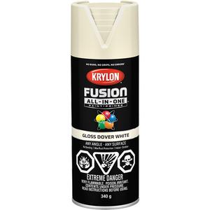 Fusion All-In-One™ Paint - Aerosol Can, White, 16 oz., 12 oz., Gloss, Dover White, White, Hunter Green, 20 mins., 1 hr, Dover White