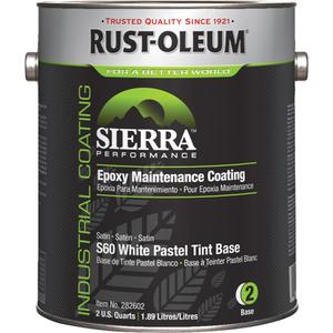 Sierra Performance™ S60 Water-Based Epoxy Maintenance Coating Pastel Base - Gallon, Tint Base, White Pastel Tint Base, Accent Tint Base, Deep Tint Base, 1 gal., 1 gal., Satin