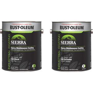 Sierra™ S60 Water-Based Epoxy Maintenance Coating Kit - Gallon, Black, Black, Oyster White, OSHA Safety Red, OSHA Safety Blue, OSHA Safety Yellow, Stone Grey, 1 gal., 1 gal., Gloss