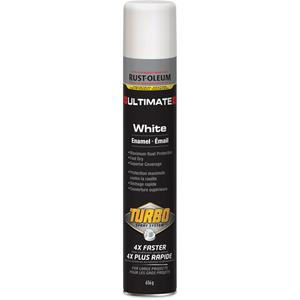 Ultimate Turbo Enamel Spray Paint - Aerosol Can, White, 656 g, 652 g, Gloss, White, Black