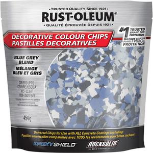 Decorative Colour Chips - Blue/Grey, Blue Grey Blend, Tan Blend, Bag, 474 g, 474 g
