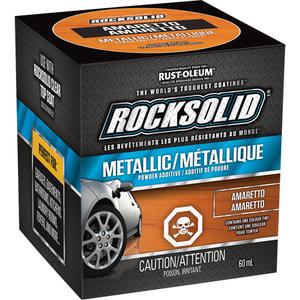 RockSolid® Metallic Powder Additive - Orange, Amaretto, Bottle, 60 mL, 60 mL, Amaretto