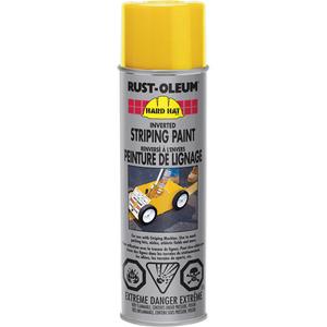 Inverted Striping Paint Spray - Aerosol Can, Yellow, Yellow, White, 510 g