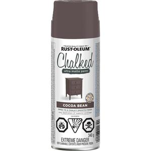 Chalked Paint - Aerosol Can, Brown, Cocoa Bean, Farmhouse Red, Aged Grey, Blush Pink, Charcoal, Chiffon Cream, Coastal Blue, Country Grey, Linen White, Serenity Blue, Tidal Pond, 340 g, Ultra-Flat