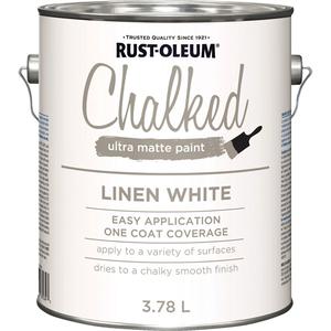 Chalked Paint - Gallon, White, Linen White, 3.78 L, 3.78 L, Ultra-Flat, Linen White