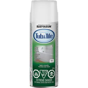 Specialty Tub & Tile Spray Paint - Aerosol Can, White, White, 340 g, Gloss