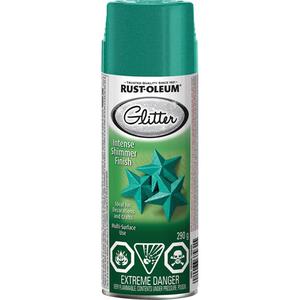 Specialty Spray Paint - Aerosol Can, Blue, Turquoise, Bright Pink, Kelly Green, Midnight Black, Multi Purple, Pearl White, Gold, Red, Silver, Clear, 290 g, Glitter/Shimmer, Turquoise
