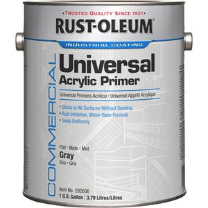 Commercial Universal Acrylic Primer - Gallon, Grey, 1 gal., 1 gal., Flat, Grey, White