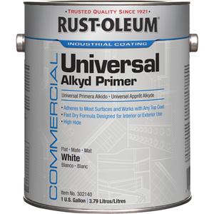Commercial Universal Alkyd Primer - Gallon, White, 1 gal., 1 gal., Very Flat, White