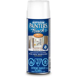 Painter's Touch® Multi-Purpose Brush-On Paint - Aerosol Can, White, 340 g, Satin, Blossom White, Canyon Black, Espresso, Heirloom White, Blossom White