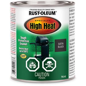 High Heat Enamel Paint - Can, Black, 946 ml, 946 ml, High-Gloss, BBQ Black, BBQ Black
