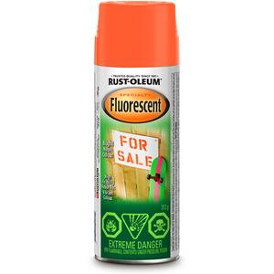 Specialty Fluorescent Spray Paint - Aerosol Can, Orange/Red, 312 g, Fluorescent Red Orange, Fluorescent Green, Fluorescent Pink, Fluorescent Yellow, Fluorescent Orange, Fluorescent Red Orange