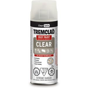 Tremclad® Oil Based Rust Paint - Aerosol Can, Clear, 340 g, Satin, Clear