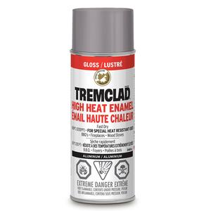 Tremclad® High Heat Enamel - Aerosol Can, Silver/Aluminum, 340 g, Very Flat, Aluminum, 550°C (1000°F)