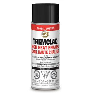 Tremclad® High Heat Enamel - Aerosol Can, Black, 340 g, Gloss, Black, White, 550°C (1000°F)