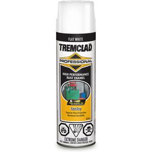 Tremclad® Professional Rust Enamel - Aerosol Can, White, 426 g, Very Flat, White, Black