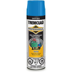 Tremclad® Professional Rust Enamel - Aerosol Can, Blue, 426 g, High-Gloss, Safety Blue, Hunter Green, Safety Orange, Safety Red, Safety Yellow, Sand, Stainless Steel, Safety Blue