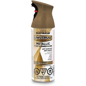 Universal® Spray Paint - Aerosol Can, Bronze, 312 g, Metallic/Satin, Bronze, Bronze