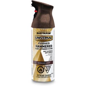 Universal® Paint & Primer In One - Aerosol Can, Brown, 340 g, Hammered, Burnished Amber, Burnished Amber