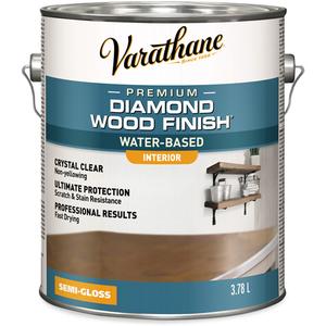 Varathane® Diamond Wood Finish® Interior Finish - Gallon, 3.78 L, 236 ml, 319 g, 946 ml, 3.78 L, Semi-Gloss, Clear, Clear