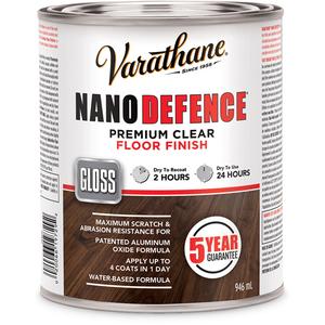 Varathane® Nano Defence® Premium Floor Finish - Can, 946 ml, 3.78 L, 946 ml, Gloss, Clear, Clear