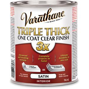 Varathane® Triple Thick One Coat Finish - Can, 946 ml, 946 ml, Satin, Clear, Clear