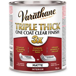 Varathane® Triple Thick One Coat Finish - Can, 946 ml, 946 ml, Matte, Clear, Clear