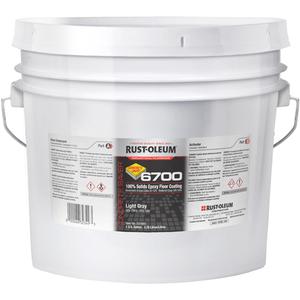 6700 System Extended Pot Life Floor Coating - Gallon, Grey, 1 gal., 1 gal., High-Gloss, Epoxy-Based, Light Grey