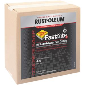 FastKote® UV Stable Polyurea Floor Coating - Gallon, Grey, 1 gal., 1 gal., High-Gloss, Urethane-Based