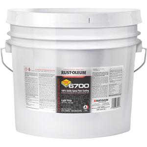 6700 System Extended Pot Life Floor Coating - Pail, Grey, 2 Gal., 2 Gal., High-Gloss, Epoxy-Based, Light Grey