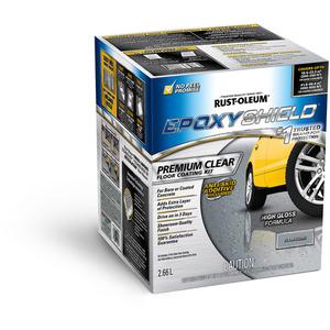EpoxyShield® Premium Floor Coating - Kit, Clear, 2.66 L, 2.66 L, High-Gloss, Solvent-Based