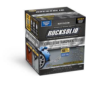 RockSolid® Top Coat - Kit, Clear, 3.54 L, Satin/Textured, 24 Hours, Up to 41.8-46.5 m² (450-500 ft²) Over Coated Surfaces