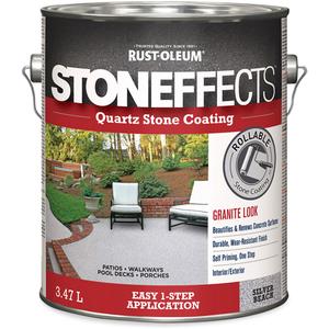 Stoneffects™ Quartz Stone Coating - Gallon, Grey, 3.78 L, 3.78 L, Textured, Water-Based, Silver Beach
